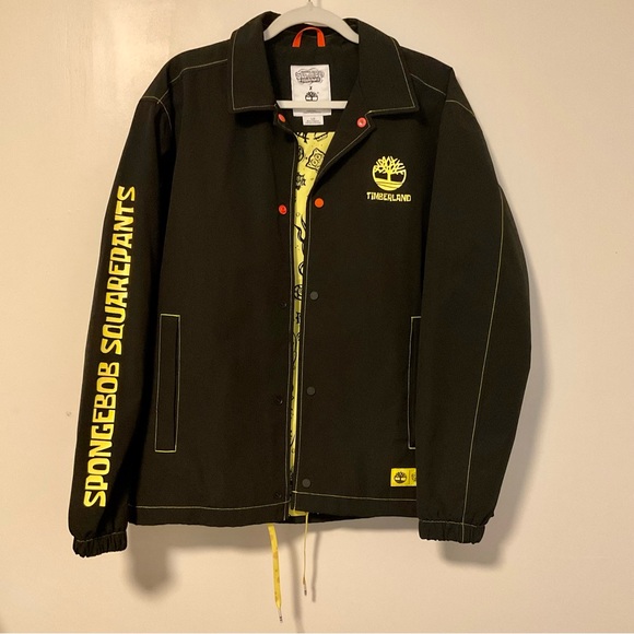 Timberland SpongeBob SquarePants Lightweight Coach Jacket Black - Picture 10 of 12